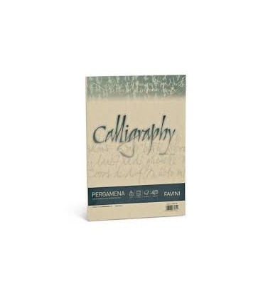 Cartoncino Pergamena Favini Calligraphy F.to A4 90gr conf. da 50 Fogli colore Nocciola