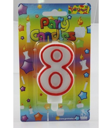 Candela in Blister   n. 8      conf. da 6 pz.