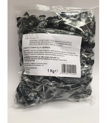 CONFETTI TENERI ALLA LIQUIRIZIA SAILA SFUSE DA 1 KG 330 PZ CIRCA