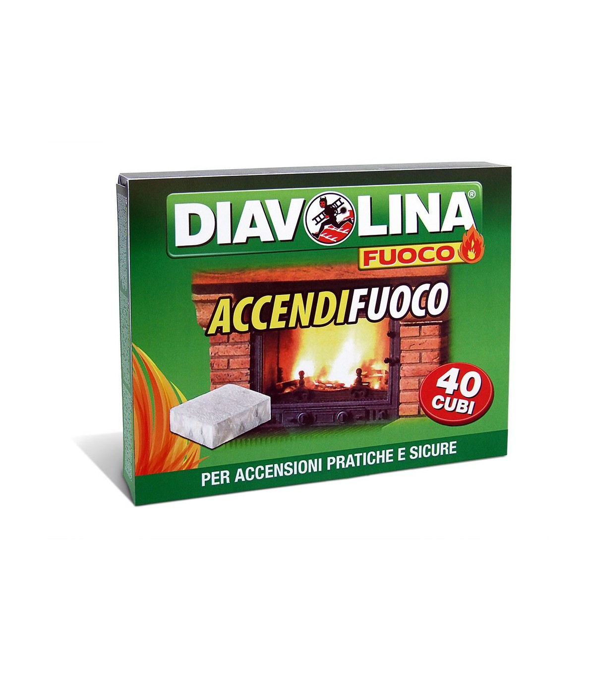 Diavolina Accendifuoco da 40 Cubi