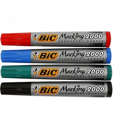 Marcatore Bic 2000 punta tonda conf. da 12 pz. colore blu