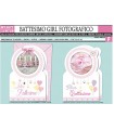 Biglietto Cromo Battesimo Bambina conf. da 12 pz. assortiti