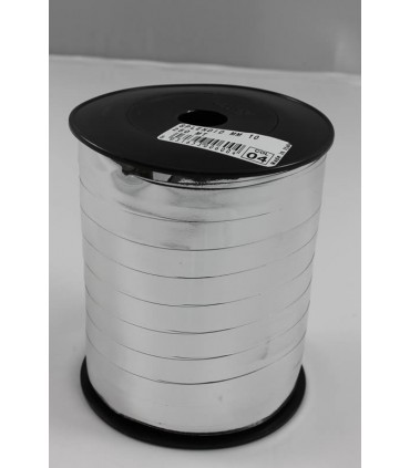 Nastro 250 metri  lucido  h. 1 cm.  colore argento