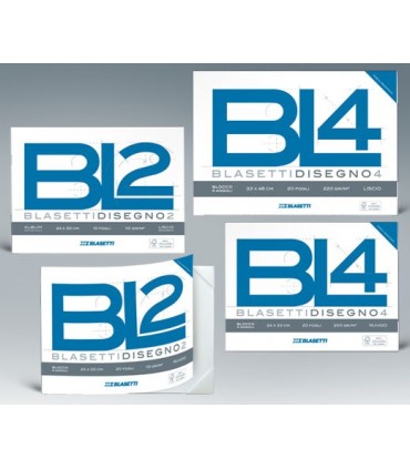 Blocco Disegno F4 Blasetti 24x33 cm 20 Fogli Liscio