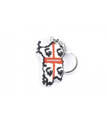 Portachiavi Sardegna 4 Mori in Gomma Morbida