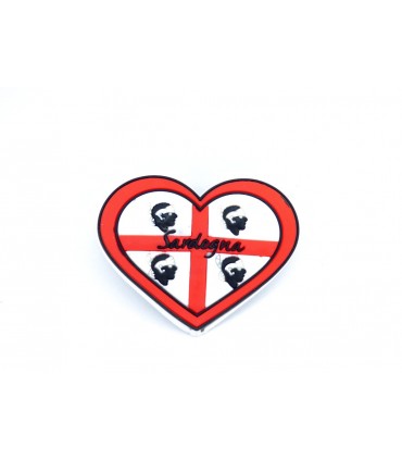 Calamita Sardegna Cuore 4 Mori  in Gomma Morbida