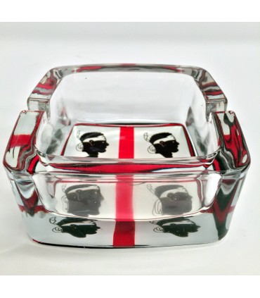 Posacenere Sardegna in Vetro 4 Mori Quadrato