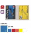 Portacard in PVC Colorato a 2 Tasche conf. da 50 pz. ass. in 5 colori