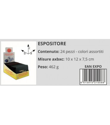 Portacard in PVC a 5 Scomparti con interno a Fisarmonica Expo da 24 pz. ass. in 6 colori
