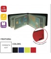 Portacard a 12 Scomparti con Disposizione e Libro in PVC conf. da 24 pz. ass. in 4 colori