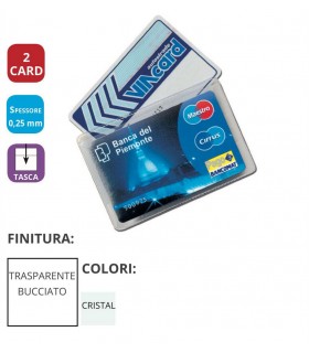 Portacard in PVC a 2 Tasche Expo da 100 pz.
