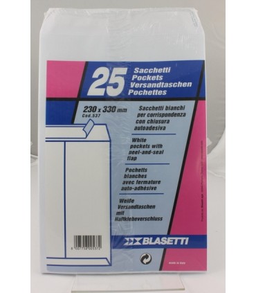 Buste a sacco Blasetti  mis. 23x33   blister da 25 pz