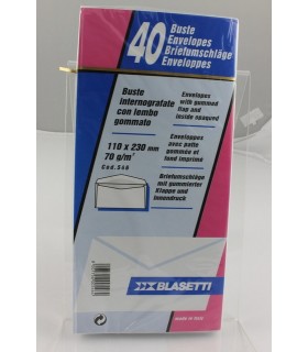Buste lettera Blasetti  mis. 11X23  blister da 40 pz.