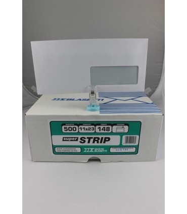 Buste lettera Blasetti  mis. 11X23  Autoadesive+Finestra  Scatola da 500 pz.