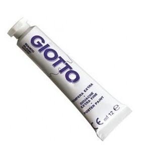 Scatola tempere Giotto da 6pz. tubetto 12ml colore 01 bianco