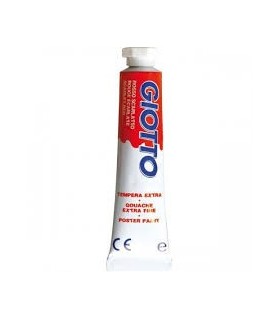 Scatola tempere Giotto da 6pz. tubetto 12ml colore 08 rosso scarlatto