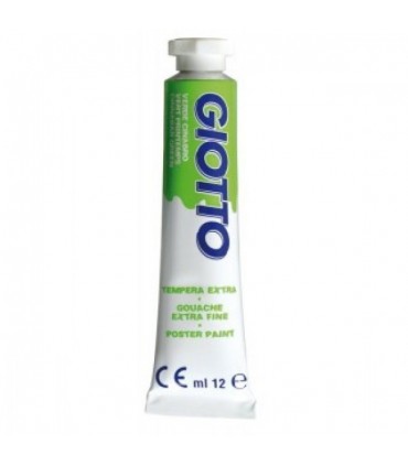 Scatola tempere Giotto da 6pz. tubetto 12ml colore 11  verde cinabro