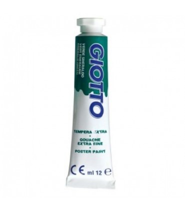 Scatola tempere Giotto da 6pz. tubetto 12ml colore 14 verde smeraldo