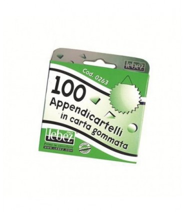 Appendicartelli Lebez in carta gommata