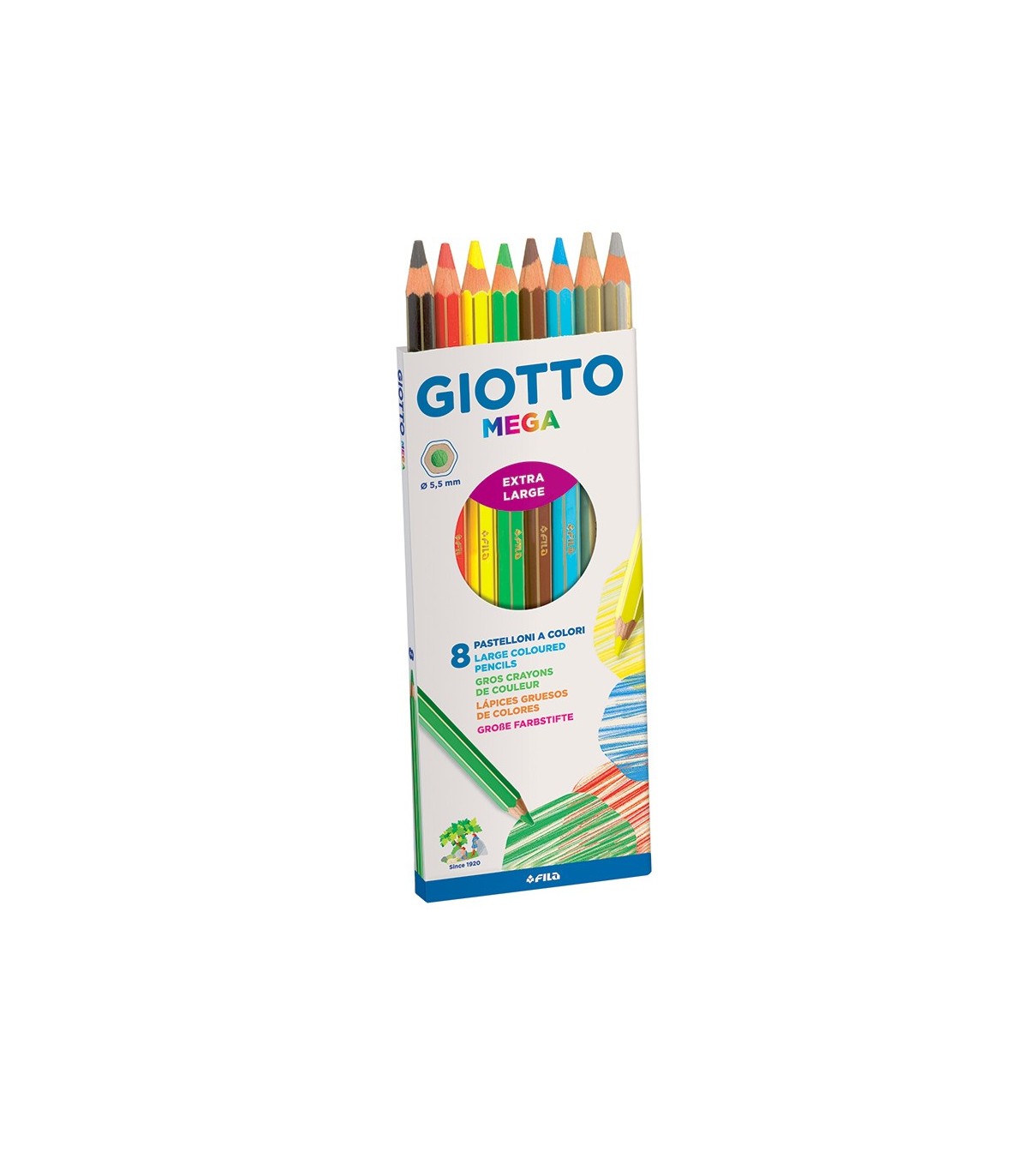 Pastelli Giotto Mega da 8 pz.