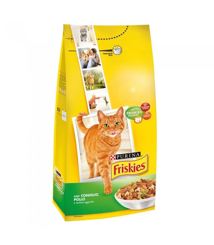 Crocchette Purina Friskies Per Gatto Con Coniglio Pollo E Verdure