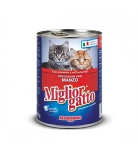 Bocconcini Miglior Gatto con Manzo Lattina 405 gr