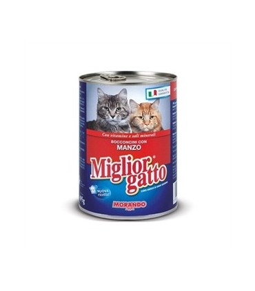 Bocconcini Miglior Gatto con Manzo Lattina 405 gr