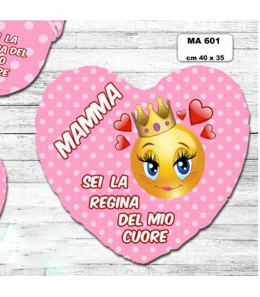 Cuscino a Forma di cuore Mamma colore Rosa