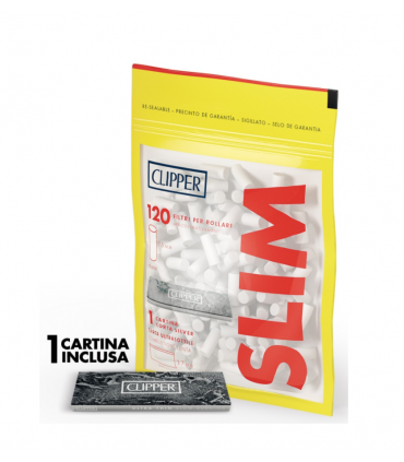 Filtri Clipper Slim 6mm in Busta con Cartina conf. da 34 pz.