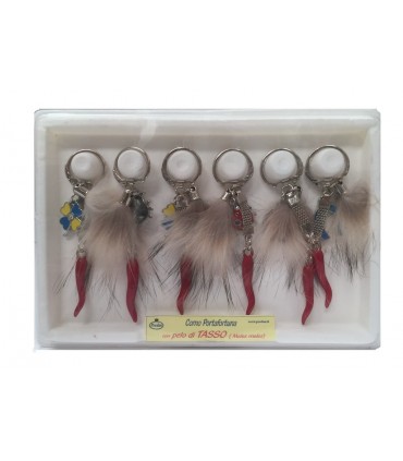 Corno Plateau Smaltato con Pelo di Tasso Cartella da 6 pz.