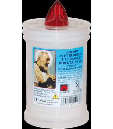 LUMINO ELETTRICO T30 BIANCO  DURATA 60 GIORNI