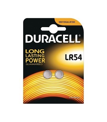 Pila Duracell a Bottone LR54 conf. da 10 Blister da 2 pz.