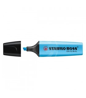 Evidenziatore Stabilo Boss colore celeste conf. da 10 pz.