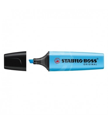 Evidenziatore Stabilo Boss colore celeste conf. da 10 pz.
