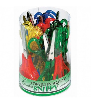 Forbici Lebez Snippy in acciaio punta tonda conf. da 24 pz.