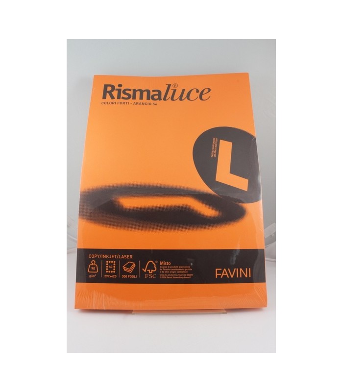 Bureau Papier FAVINI Rismacqua 200g A3 - Ramette 125 Feuilles Vert Clair, Résistant à L'eau Papier Multi-usages