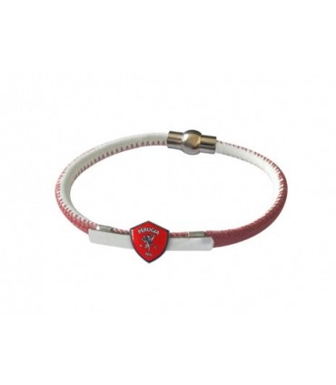 Bracciale in similpelle con logo in Metallo Perugia