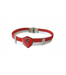 Bracciale in PVC con Ciondolo logo in metallo smaltato Perugia
