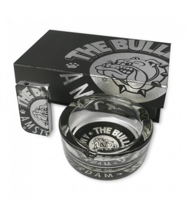 Set Regalo THE BULLDOG con Accendino e Posacenere in Vetro