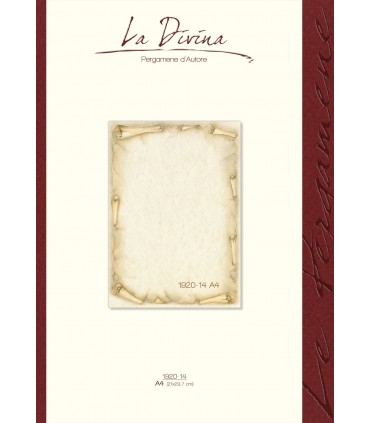 Carta Pergamena La Divina A4 160 gr. colore avorio conf.12 fogli