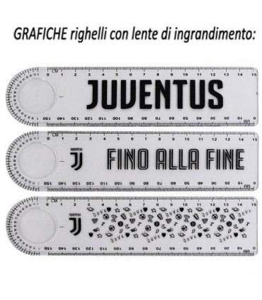 Kit FC Juventus con 12 Righelli e 38 Matite con gommino