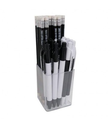 Kit FC Juventus con 30 Matite con Gommino e 16 Penne in plastica