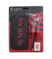 KIT DA SCRITTURA CON GRAFICHE ASSORTITE COMPOSTO DA 1 RIGHELLO, 1 GOMMA, 1 MATITA, 1 PENNA TOUCH, 1 PORTAPENNE A.C. MILAN