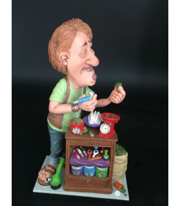 Caricature Big Mestieri "Erborista Droghiere" H. 25 cm