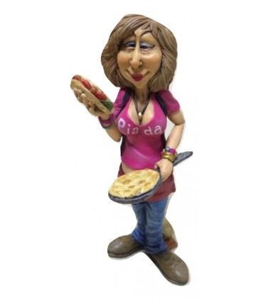 Caricature Mestieri "La Piadina Romagnola"  H.16 cm