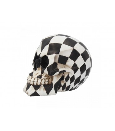 Statua in Resina Teschio Arlecchino H.15.8 cm