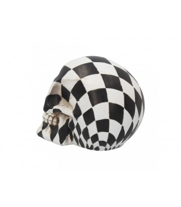 Statua in Resina Teschio Arlecchino H.15.8 cm