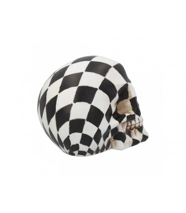 Statua in Resina Teschio Arlecchino H.15.8 cm