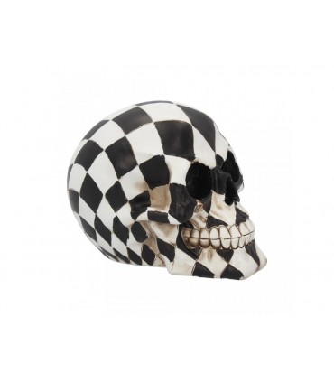 Statua in Resina Teschio Arlecchino H.15.8 cm