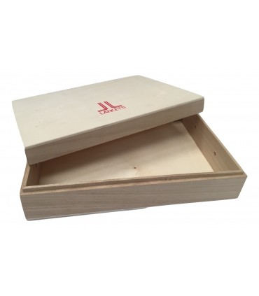 Parure Portafoglio + Pashmina Lancetti colore Nero confezionata in Scatola d Regalo in Legno